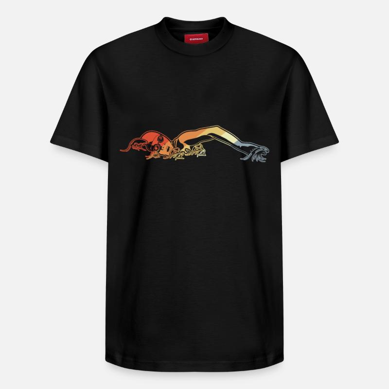 Nageurs - T-shirt unisexe décontracté en coton Supima – de SPREAD - noir
