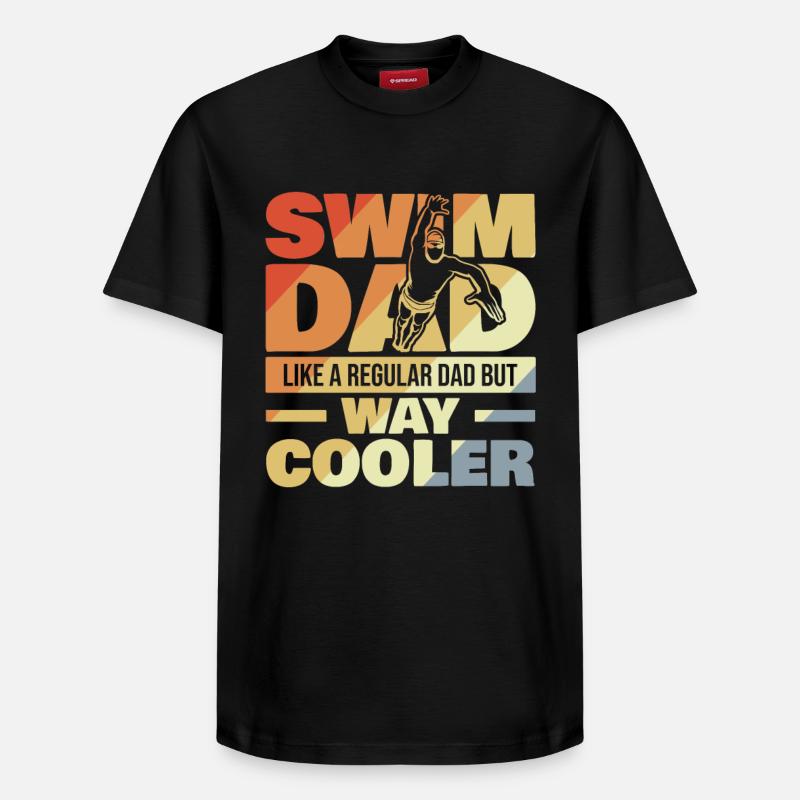 Papa nageur - T-shirt unisexe décontracté en coton Supima – de SPREAD - noir