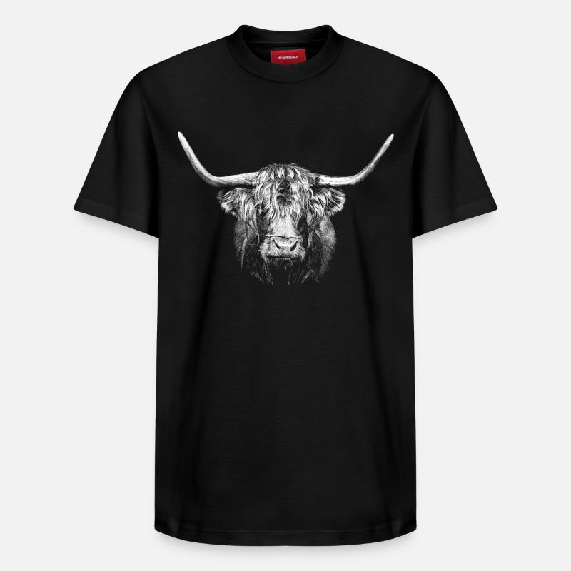 Taureau - T-shirt unisexe décontracté en coton Supima – de SPREAD - noir