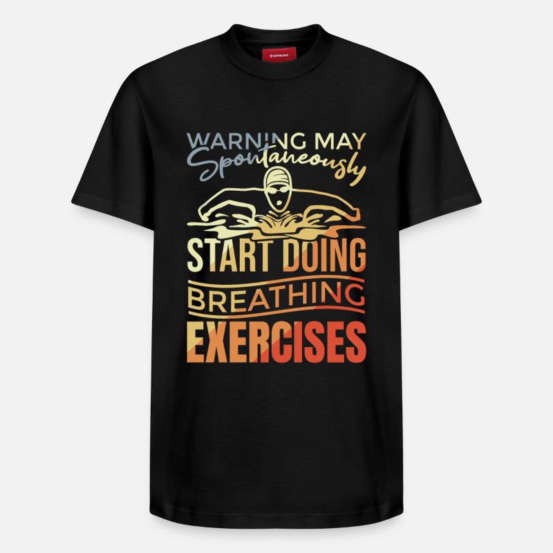 Blague du nageur - T-shirt unisexe décontracté en coton Supima – de SPREAD - noir