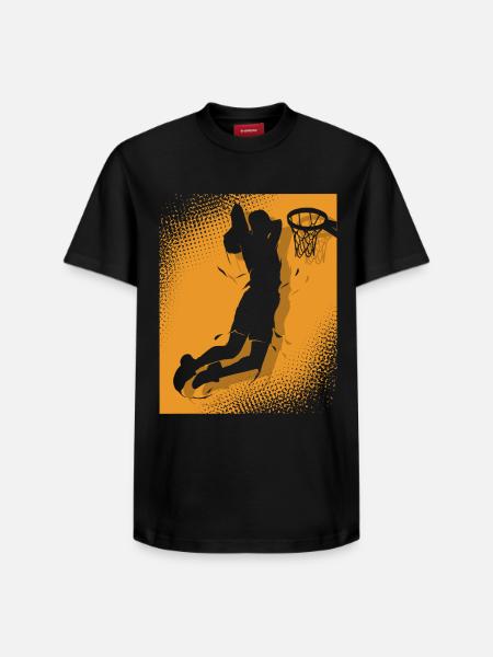 Joueurs de basket-ball - T-shirt unisexe décontracté en coton Supima – de SPREAD - noir