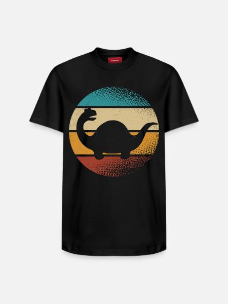 Dino Dinosaurs - Relaxed Unisex Supima Cotton T-Shirt – by SPREAD - black
