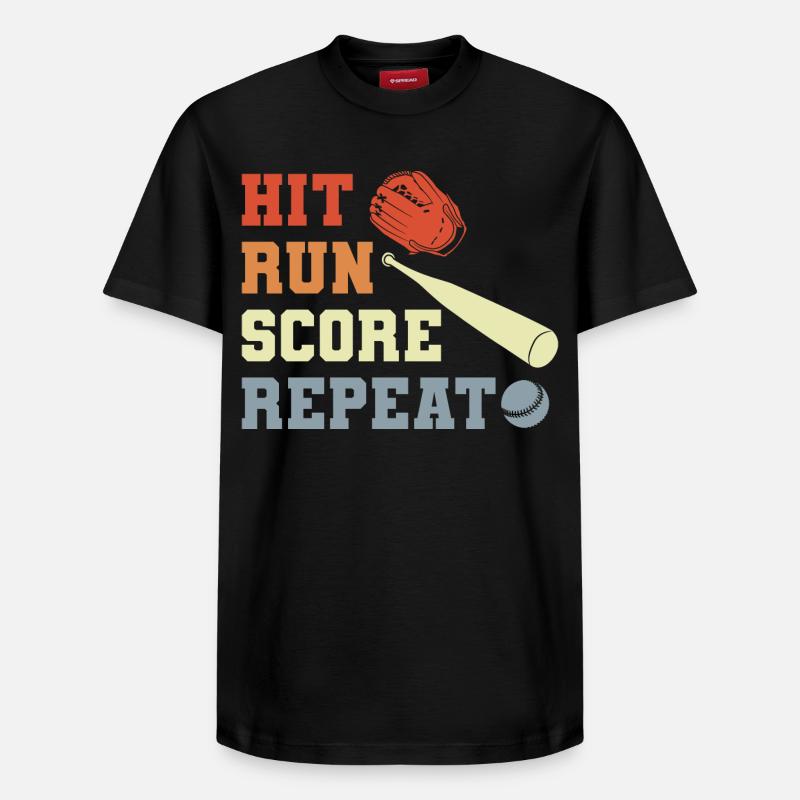 Baseball Slogan - T-shirt unisexe décontracté en coton Supima – de SPREAD - noir