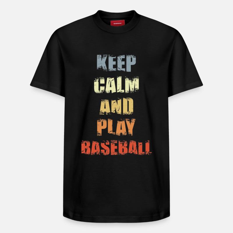 Baseball slogan - Relaxed Unisex Supima Cotton T-Shirt – by SPREAD - black