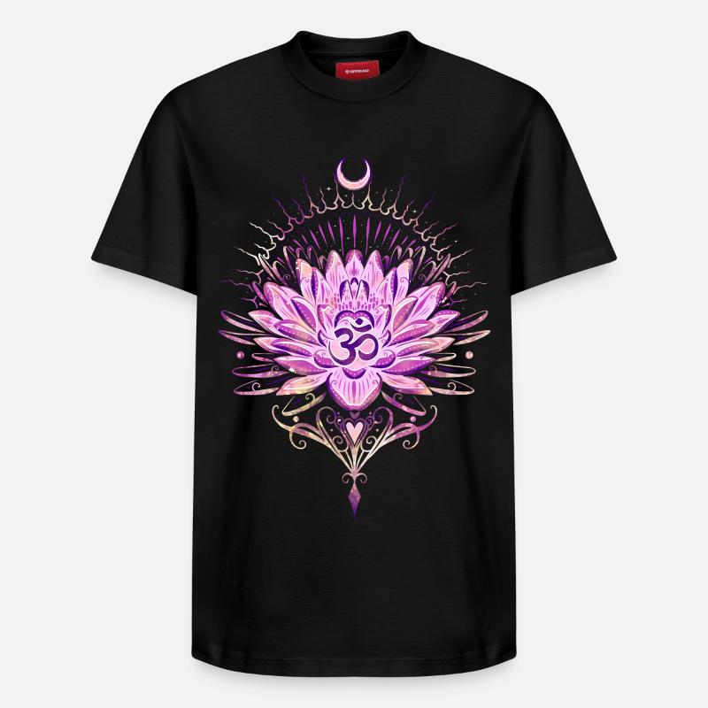 Lotus Lotus Fleur Om Symbole - T-shirt unisexe décontracté en coton Supima – de SPREAD - noir