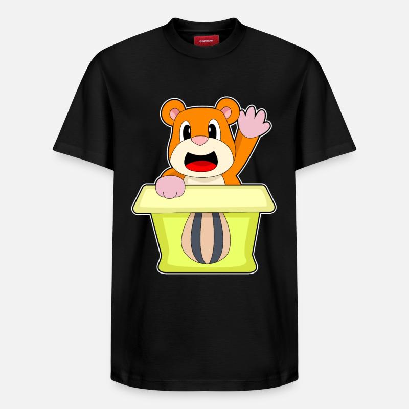 Boîte de graines de hamster - T-shirt unisexe décontracté en coton Supima – de SPREAD - noir
