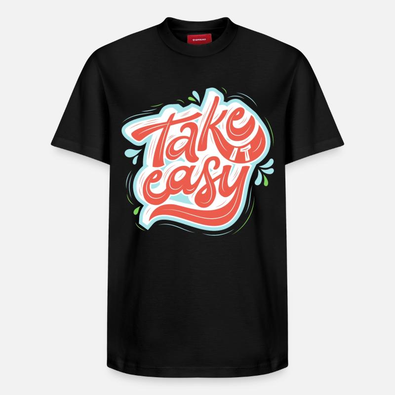 Calme-toi - T-shirt unisexe décontracté en coton Supima – de SPREAD - noir