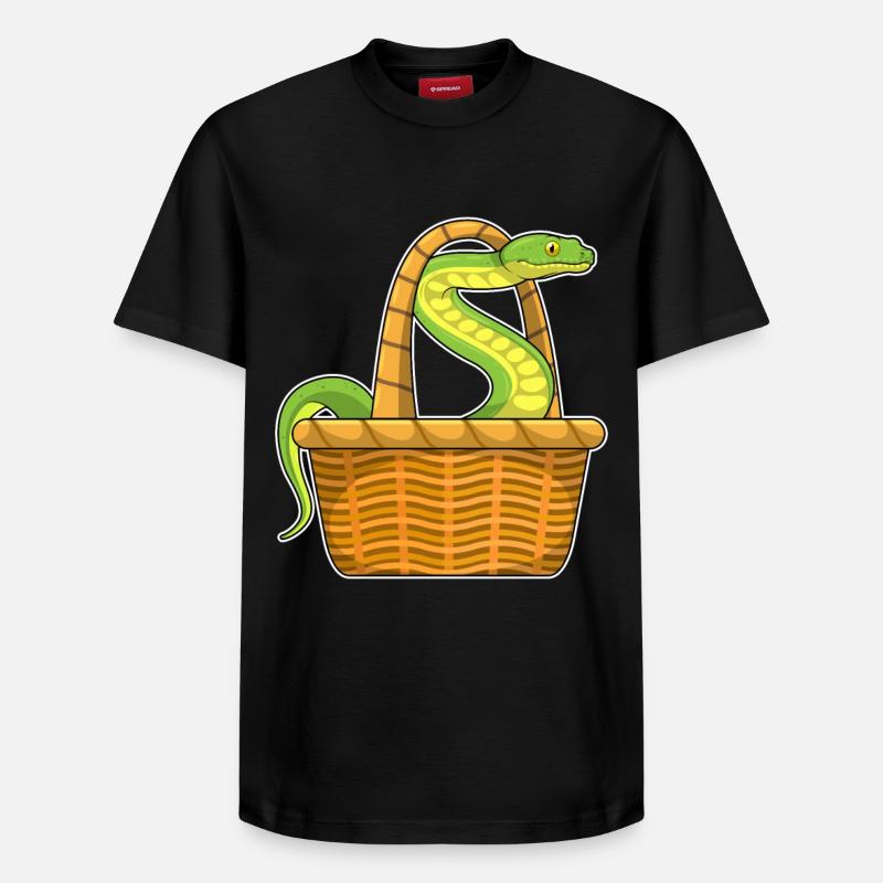 Panier serpent - T-shirt unisexe décontracté en coton Supima – de SPREAD - noir