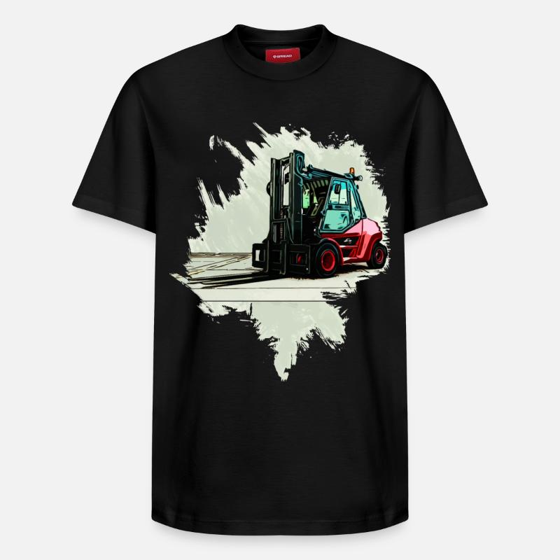 Gabelstapler - Relaxed Unisex Supima Cotton T-Shirt – von SPREAD - Schwarz