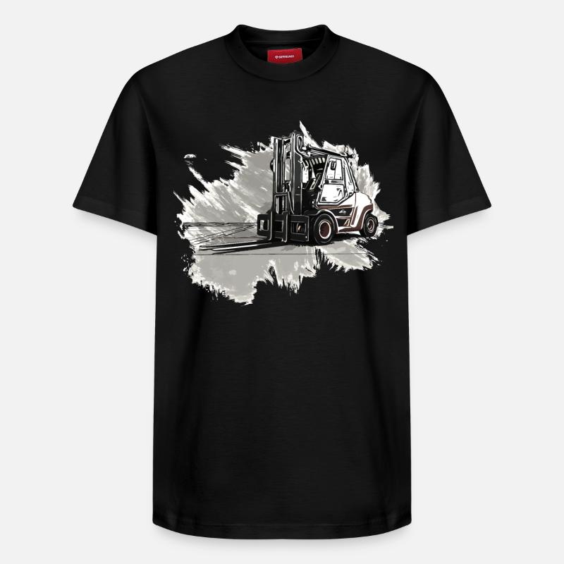 Chariot élévateur - T-shirt unisexe décontracté en coton Supima – de SPREAD - noir
