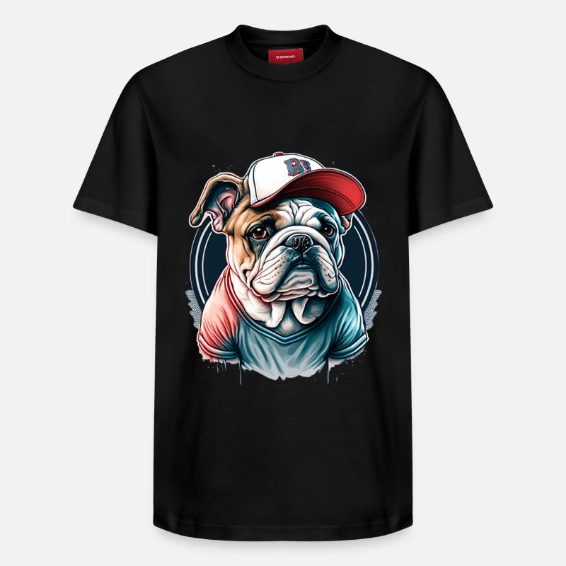 Bulldog - T-shirt unisexe décontracté en coton Supima – de SPREAD - noir