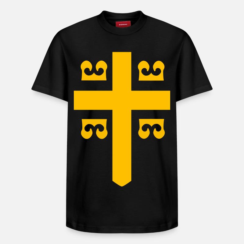 Byzantin - T-shirt unisexe décontracté en coton Supima – de SPREAD - noir