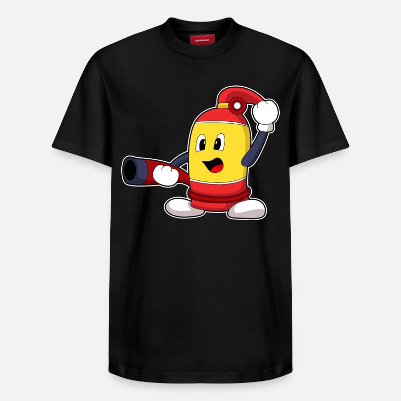 Firefighter Fire Hose Fire Brigade - Relaxed Unisex Supima Cotton T-Shirt – by SPREAD - black