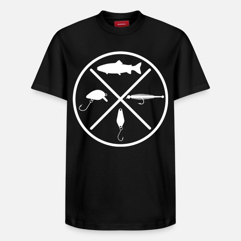 Leurres de truite - T-shirt unisexe décontracté en coton Supima – de SPREAD - noir