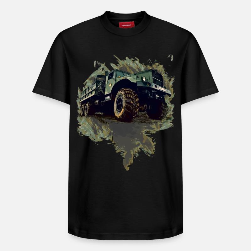 Camion Kraz GDR - T-shirt unisexe décontracté en coton Supima – de SPREAD - noir