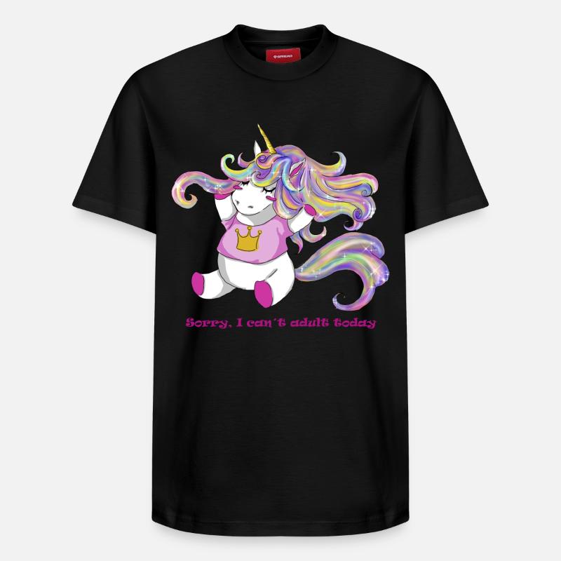 Einhorn - Relaxed Unisex Supima Cotton T-Shirt – von SPREAD - Schwarz