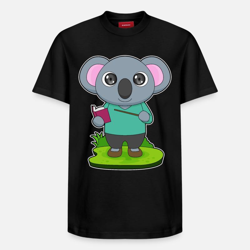 Koala Teacher Pointer - T-shirt unisexe décontracté en coton Supima – de SPREAD - noir