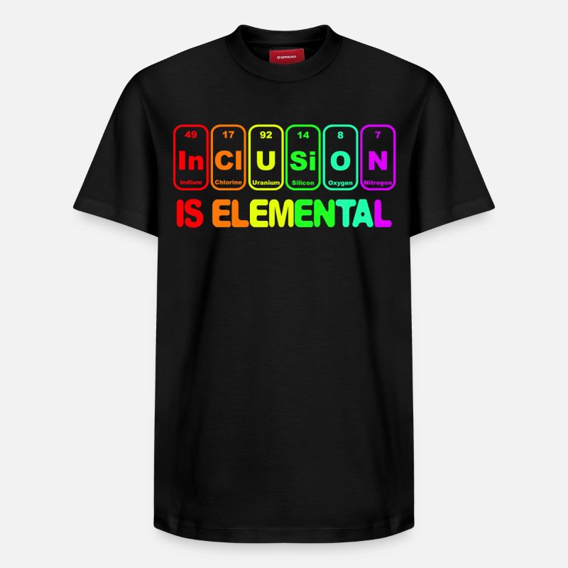 Inklusion ist elementar # - Relaxed Unisex Supima Cotton T-Shirt – von SPREAD - Schwarz