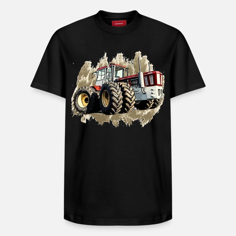 Tracteur Géant - T-shirt unisexe décontracté en coton Supima – de SPREAD - noir