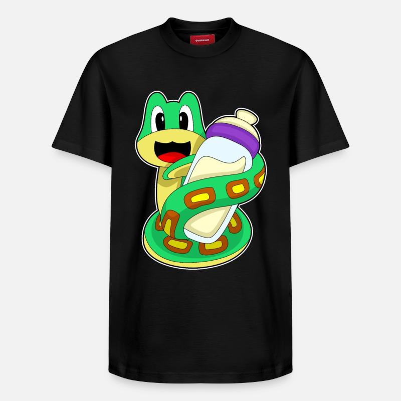 Lait de bébé Snake - T-shirt unisexe décontracté en coton Supima – de SPREAD - noir