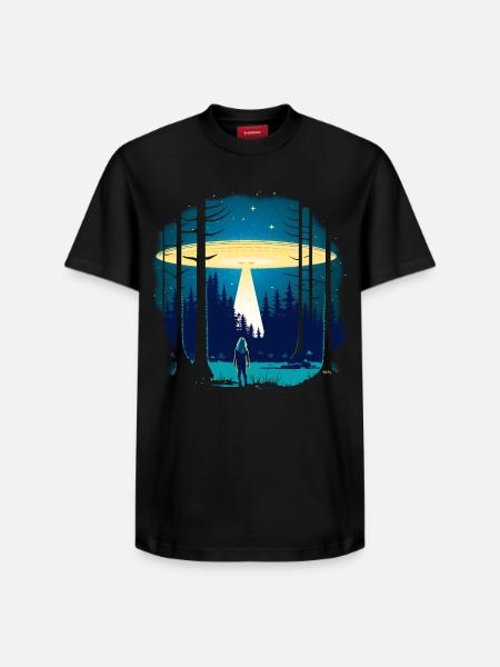 Flying saucer - Relaxed Unisex Supima Cotton T-Shirt – by SPREAD - black