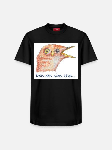 PlattSnack – Den een sien Uul... - Relaxed Unisex Supima Cotton T-Shirt – von SPREAD - Schwarz