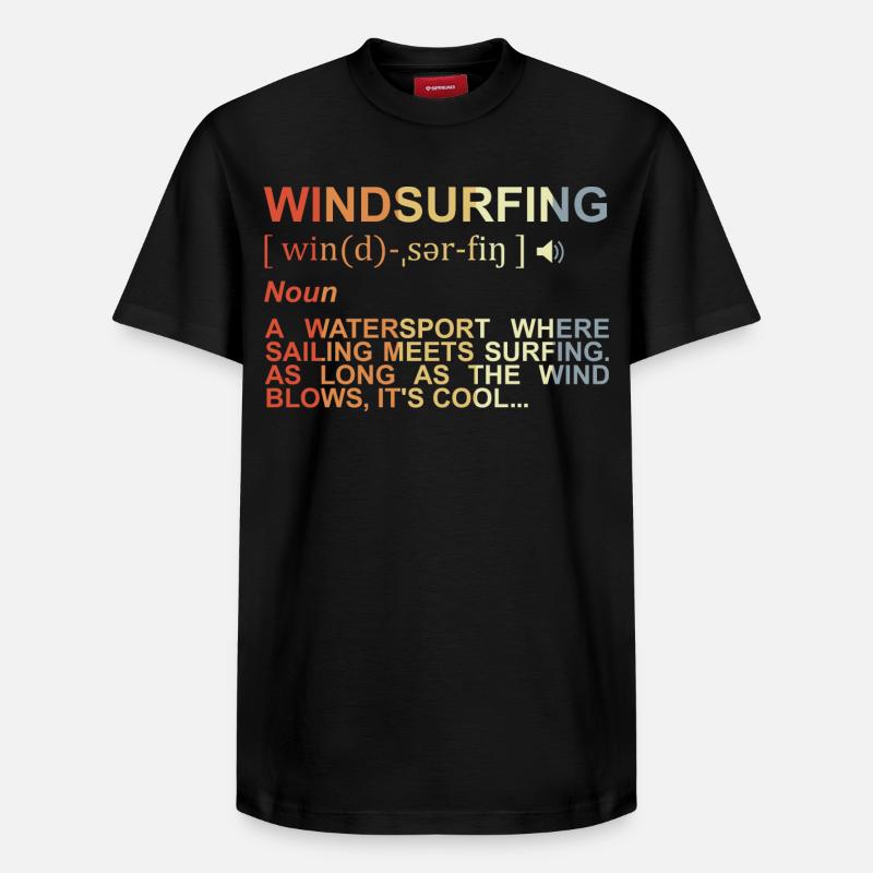 Windsurfen Bedeutung - Relaxed Unisex Supima Cotton T-Shirt – von SPREAD - Schwarz