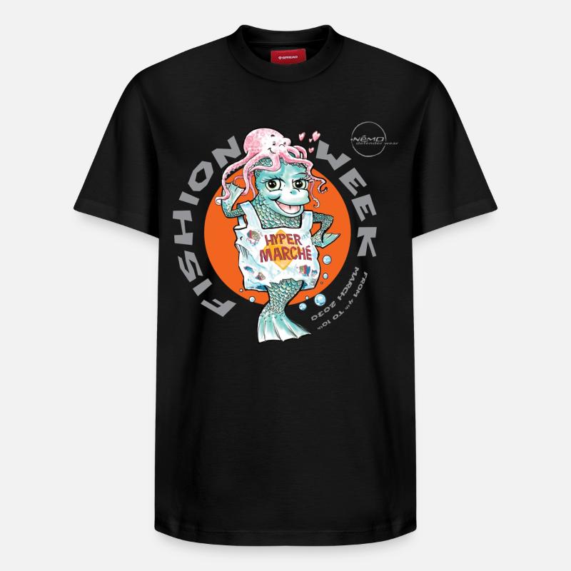 Fishion Week von . Nemo - Relaxed Unisex Supima Cotton T-Shirt – von SPREAD - Schwarz