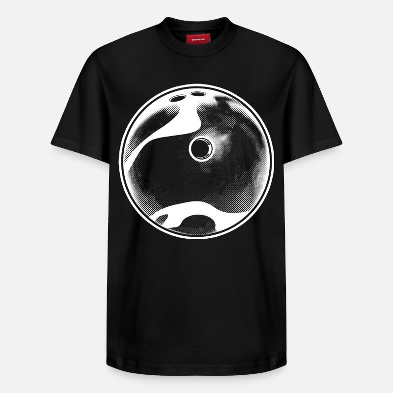 Bowlingkugel - Relaxed Unisex Supima Cotton T-Shirt – von SPREAD - Schwarz