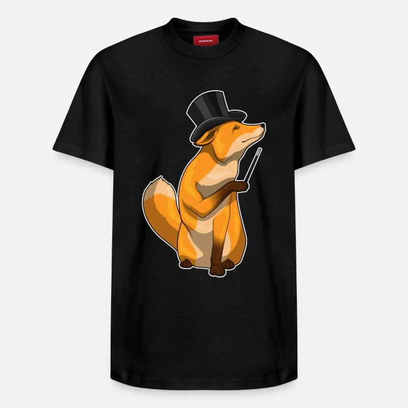Baguette de sorcier renard - T-shirt unisexe décontracté en coton Supima – de SPREAD - noir