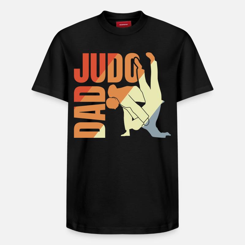 Judo Papa - T-shirt unisexe décontracté en coton Supima – de SPREAD - noir