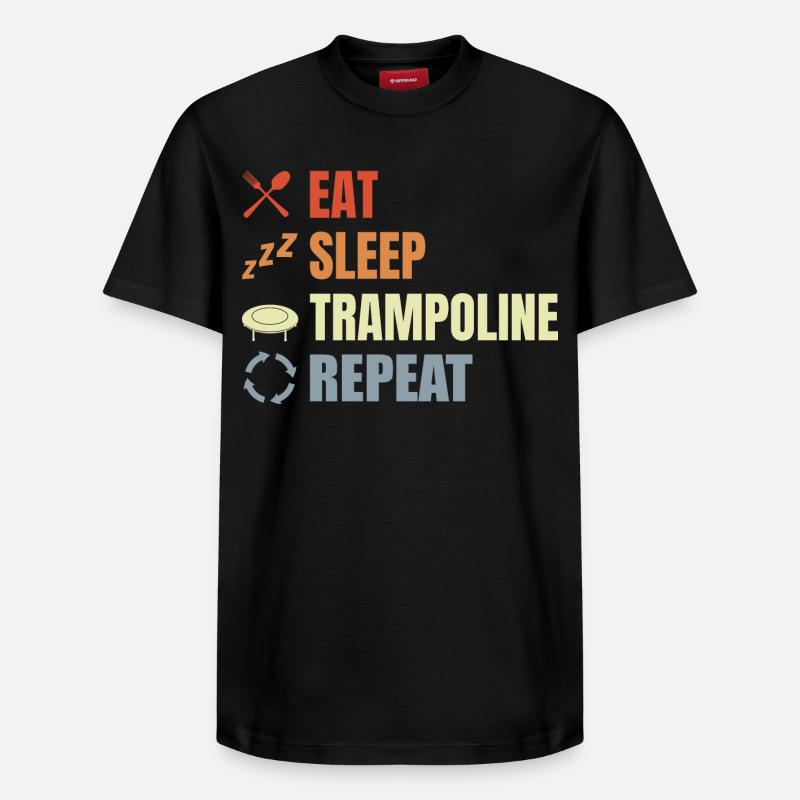 Trampolinspringen Routine - Relaxed Unisex Supima Cotton T-Shirt – von SPREAD - Schwarz