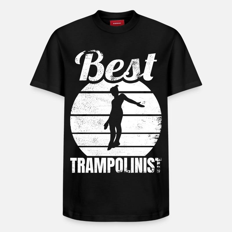 Drôle de pull trampoline - T-shirt unisexe décontracté en coton Supima – de SPREAD - noir