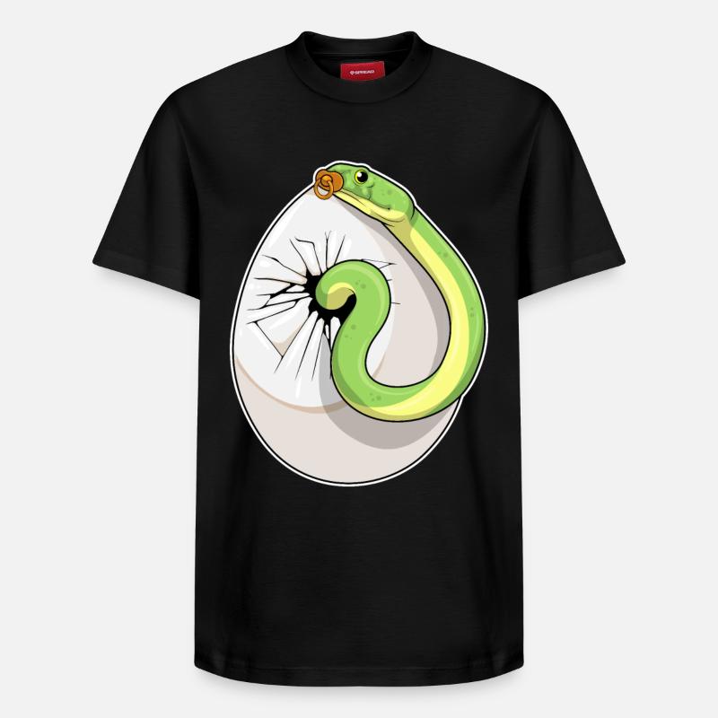 Sucette d’oeuf de serpent - T-shirt unisexe décontracté en coton Supima – de SPREAD - noir