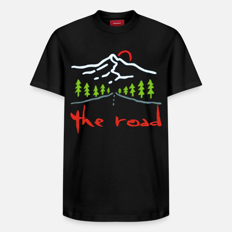 Die Straße - Relaxed Unisex Supima Cotton T-Shirt – von SPREAD - Schwarz