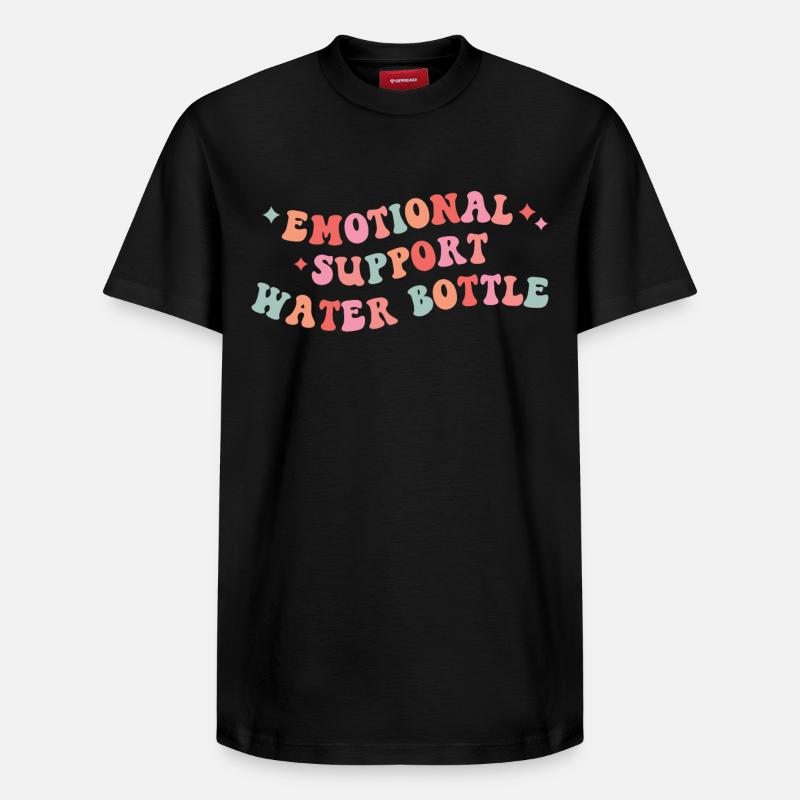 Bouteille d’eau de soutien émotionnel - T-shirt unisexe décontracté en coton Supima – de SPREAD - noir