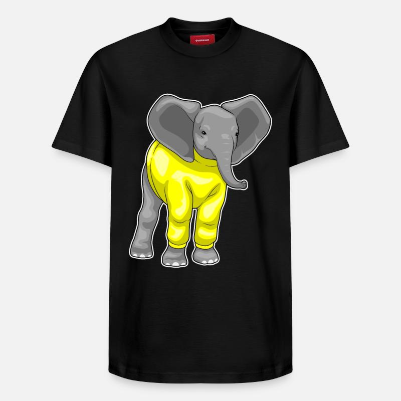 Elefant Winter Pullover - Relaxed Unisex Supima Cotton T-Shirt – von SPREAD - Schwarz