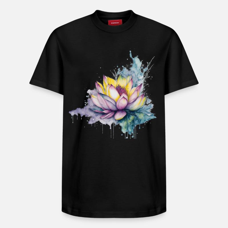 Lotus - T-shirt unisexe décontracté en coton Supima – de SPREAD - noir