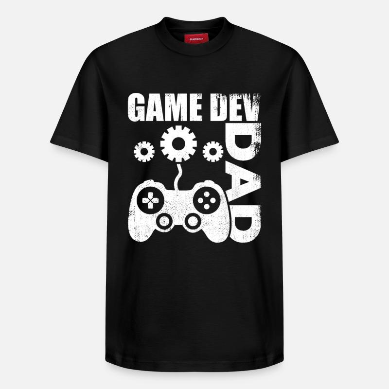 Game Developer Dad - Relaxed Unisex Supima Cotton T-Shirt – by SPREAD - black