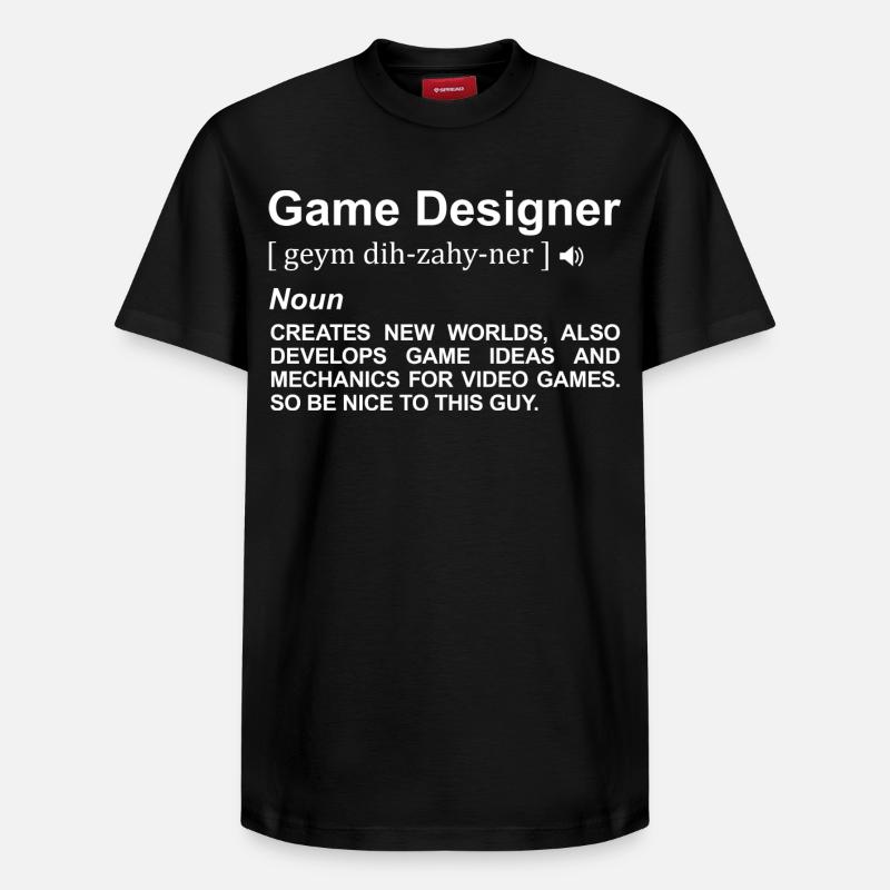Signification du concepteur de jeu - T-shirt unisexe décontracté en coton Supima – de SPREAD - noir