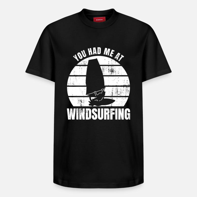 Lustiger Windsurfer Spruch - Relaxed Unisex Supima Cotton T-Shirt – von SPREAD - Schwarz