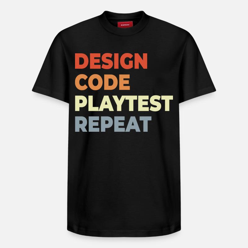 Spielentwicklung Workflow - Relaxed Unisex Supima Cotton T-Shirt – von SPREAD - Schwarz