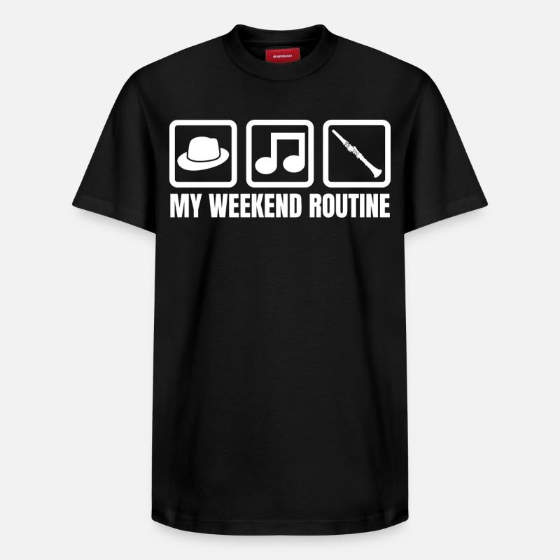 Week-end de la clarinette - T-shirt unisexe décontracté en coton Supima – de SPREAD - noir