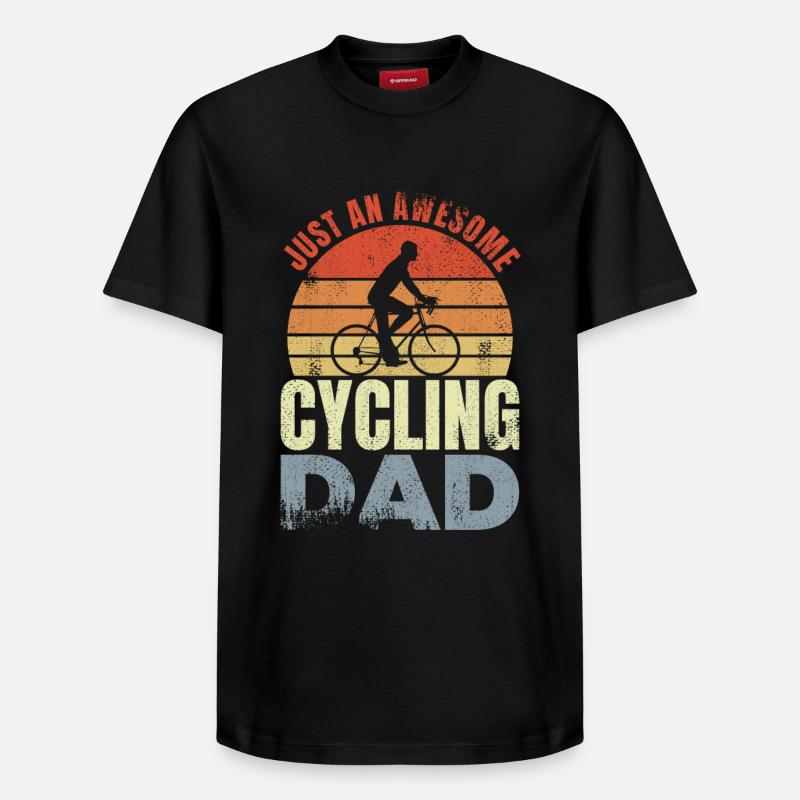 Fahrradfahrer Papa - Relaxed Unisex Supima Cotton T-Shirt – von SPREAD - Schwarz