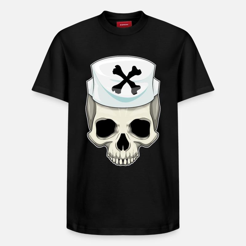 Infirmière crânienne - T-shirt unisexe décontracté en coton Supima – de SPREAD - noir