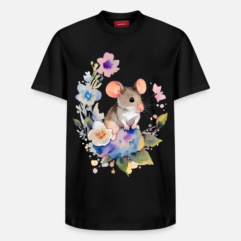 Petite souris - T-shirt unisexe décontracté en coton Supima – de SPREAD - noir