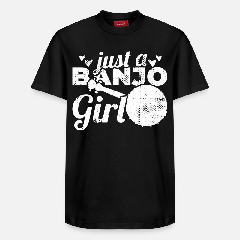 Juste une fille de banjo - T-shirt unisexe décontracté en coton Supima – de SPREAD - noir