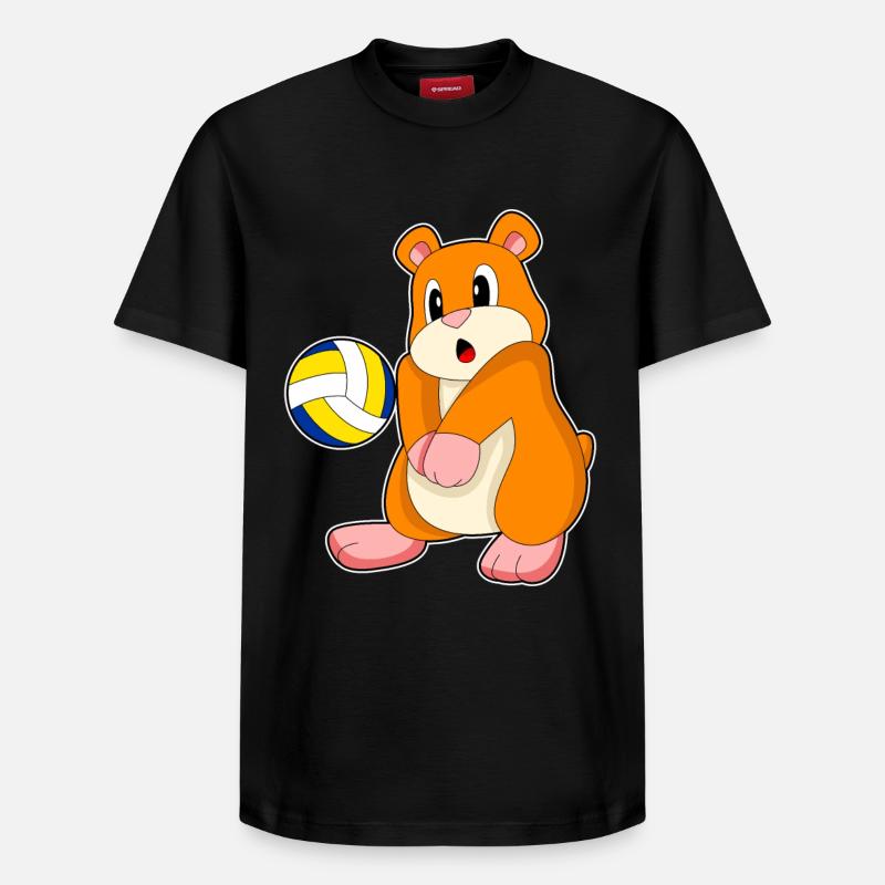 Hamster Volley-ball - T-shirt unisexe décontracté en coton Supima – de SPREAD - noir