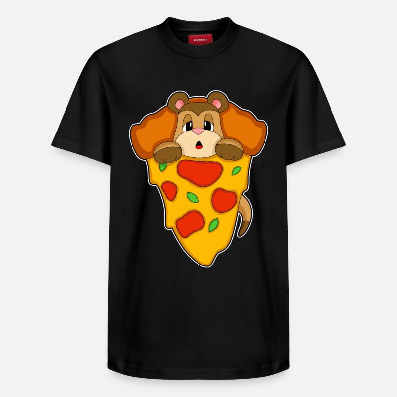 Pizza suricate - T-shirt unisexe décontracté en coton Supima – de SPREAD - noir