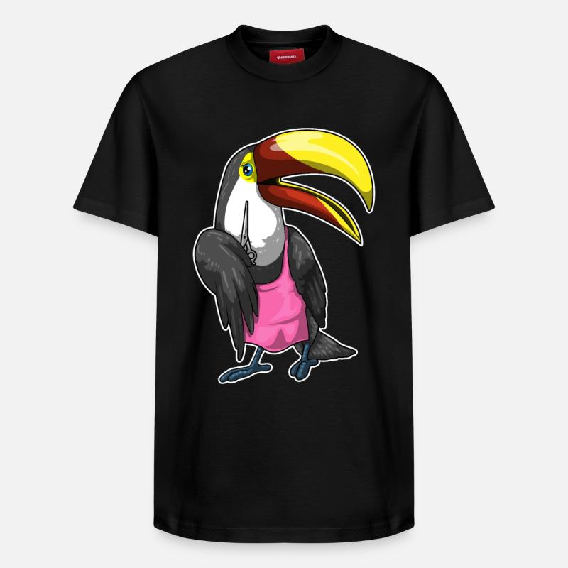 Ciseaux de coiffure Toucan - T-shirt unisexe décontracté en coton Supima – de SPREAD - noir